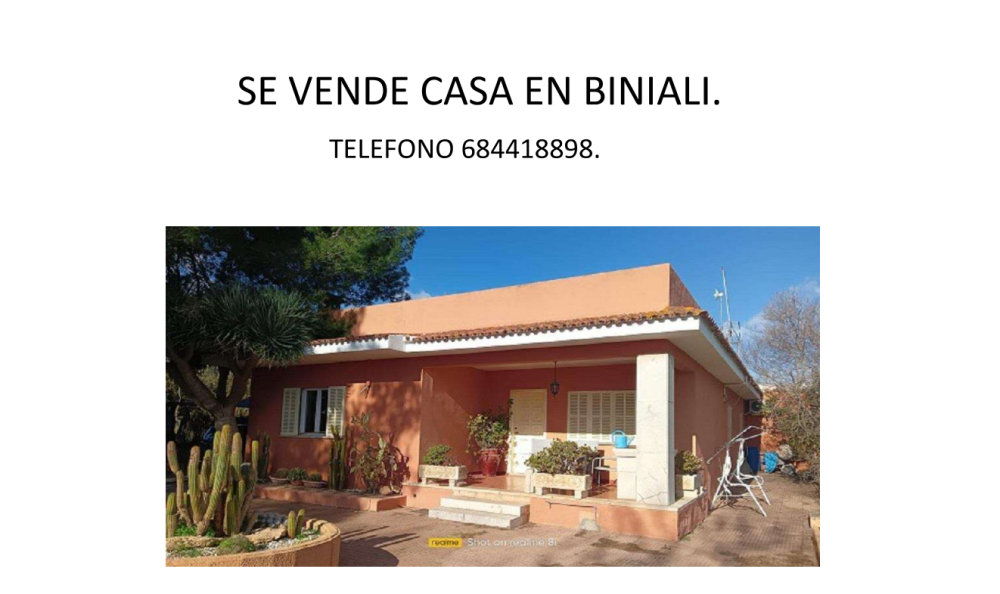  kaufen Villa Biniali Pla (Es) 1