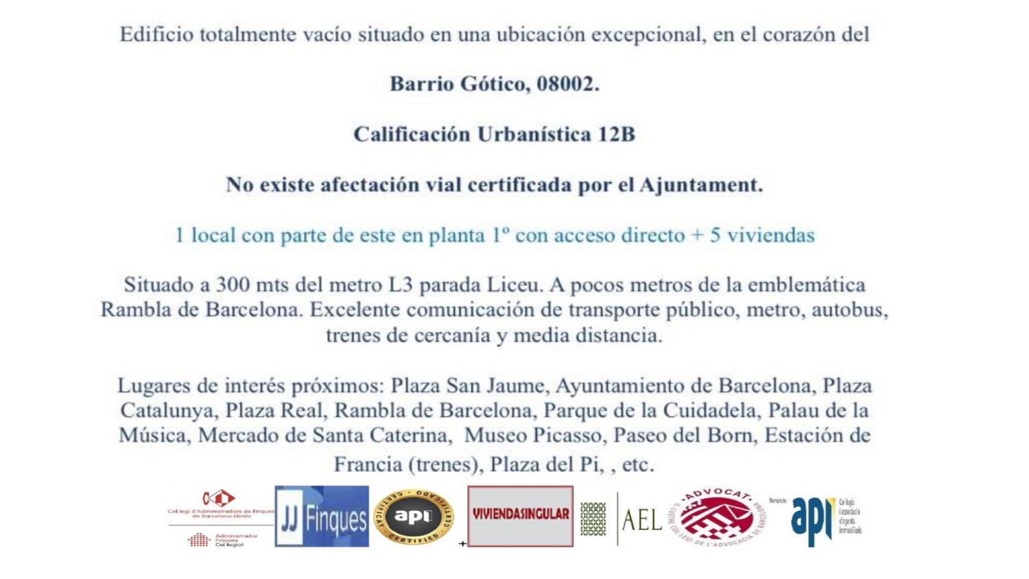  kaufen Gebäude Ciutat Vella-Gòtic Barcelonès 2